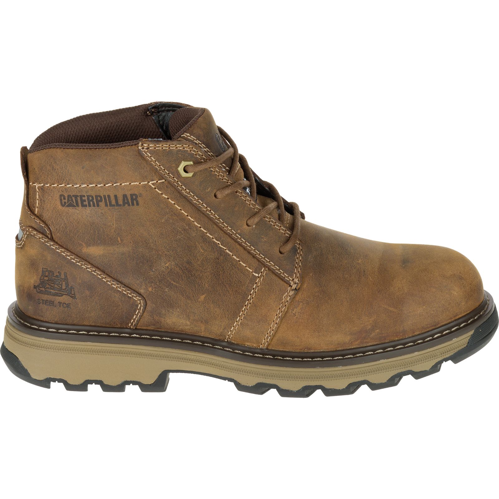 Caterpillar Men's Parker Steel Toe S1p Hrc Sra Work Boots Dark Beige CAT-65847